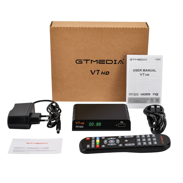 1080P Original Gtmedia V7 HD S2X VCM Acm Multi-Stream T2mi Freesat V7s2X HD Gtmedia V7s HD Satellite Receiver