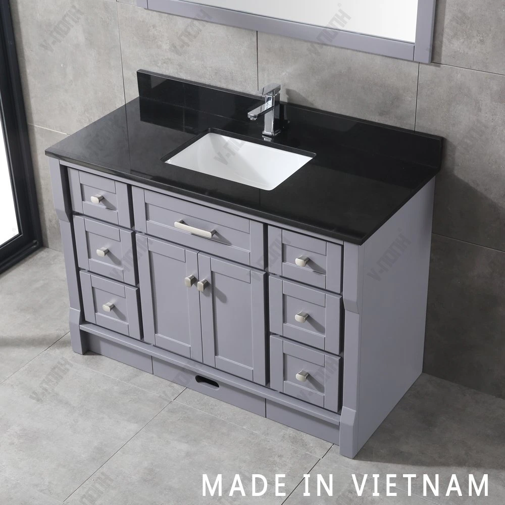 48 Inch Sigle Sink Solid Wood Bathroom Vanities Made in Vietnam