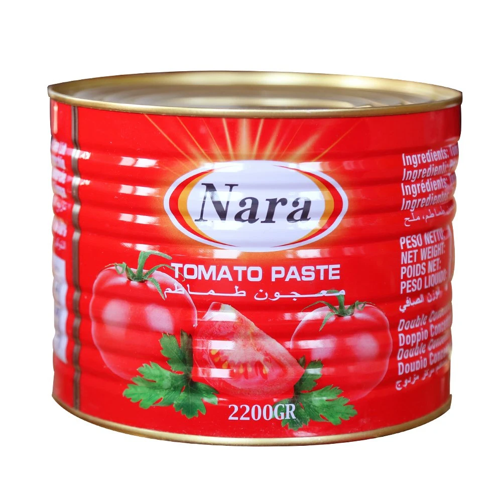 Las conservas de pasta de tomate 2200g marca OEM para Ghana