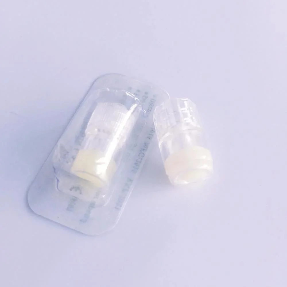 Élimination bouchon stérile pour héparine jaune transparent médical avec Luer Lock Connecteur, certificat ce et ISO