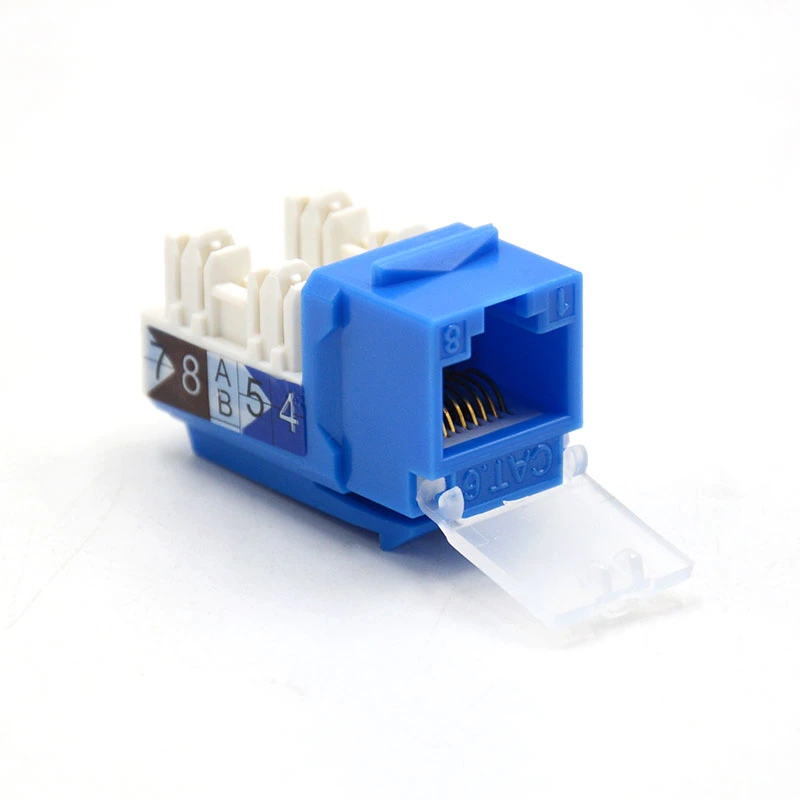 La mise en réseau Ethernet RJ45 90 Degré non blindé Cat6 jacks Keystone