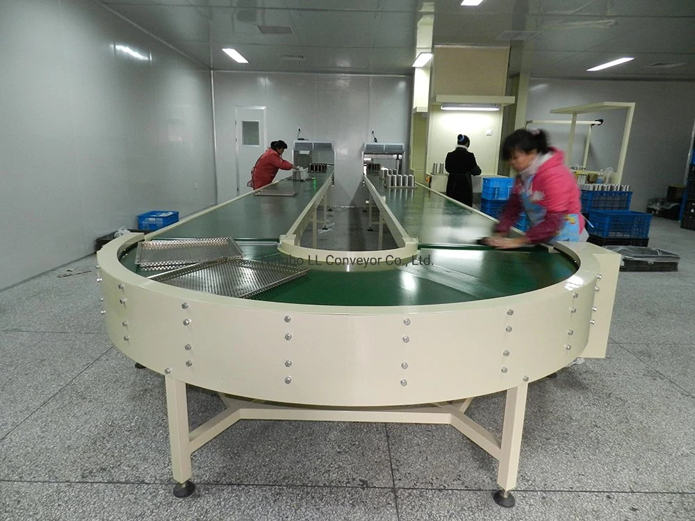 PVC Belt Conveyor Types of Conveyor Belts Hopper Belt Conveyor with Hyper Tape for Packaged Products