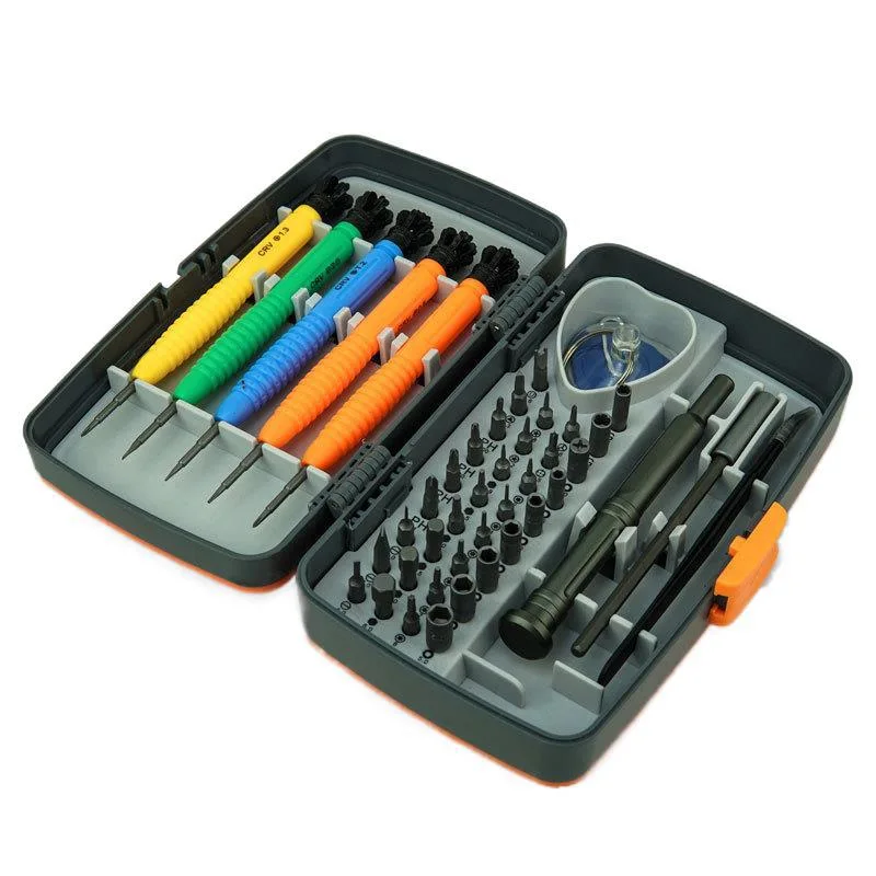 Jeu de tournevis de précision 45 en 1 vis Torx à fente magnétique Phillips Bits Kits combinatoire embouts Torx tournevis magnétique de la poignée de la réparation de téléphone des outils à main