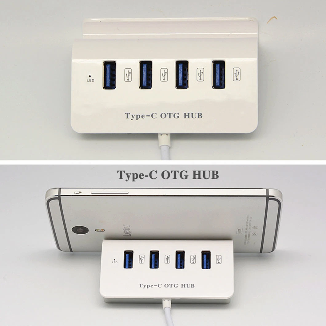4 USB OTG Hub+Dock for Smartphone and Computer