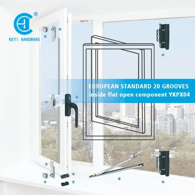 Keyi Metal Ykpx04 Simple Hinge Door & Window Hardware Open-in for Stainless Steel Tilt and Turn Window System