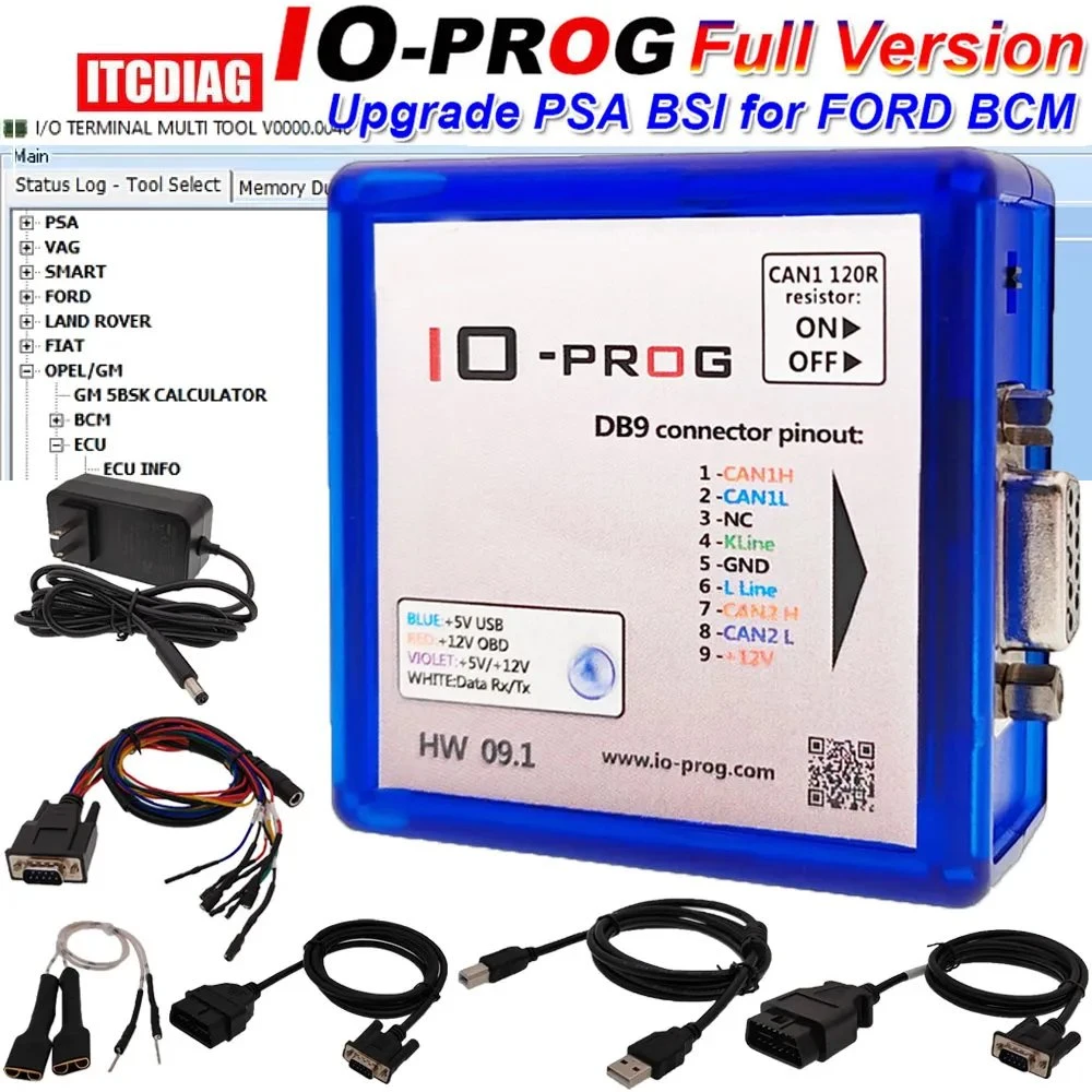 Io-Prog Full Terminal Programmer License Activation Psa Bsi Ioprog for GM/Opel with ECU Tcm Bcm Ep