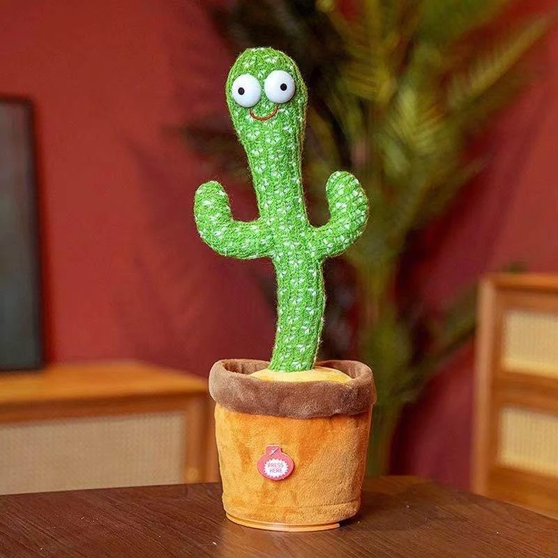 Últimas bonito diseño Venta caliente juguetes de peluche cante chico regalos gracioso baile Cactus Peluches niños