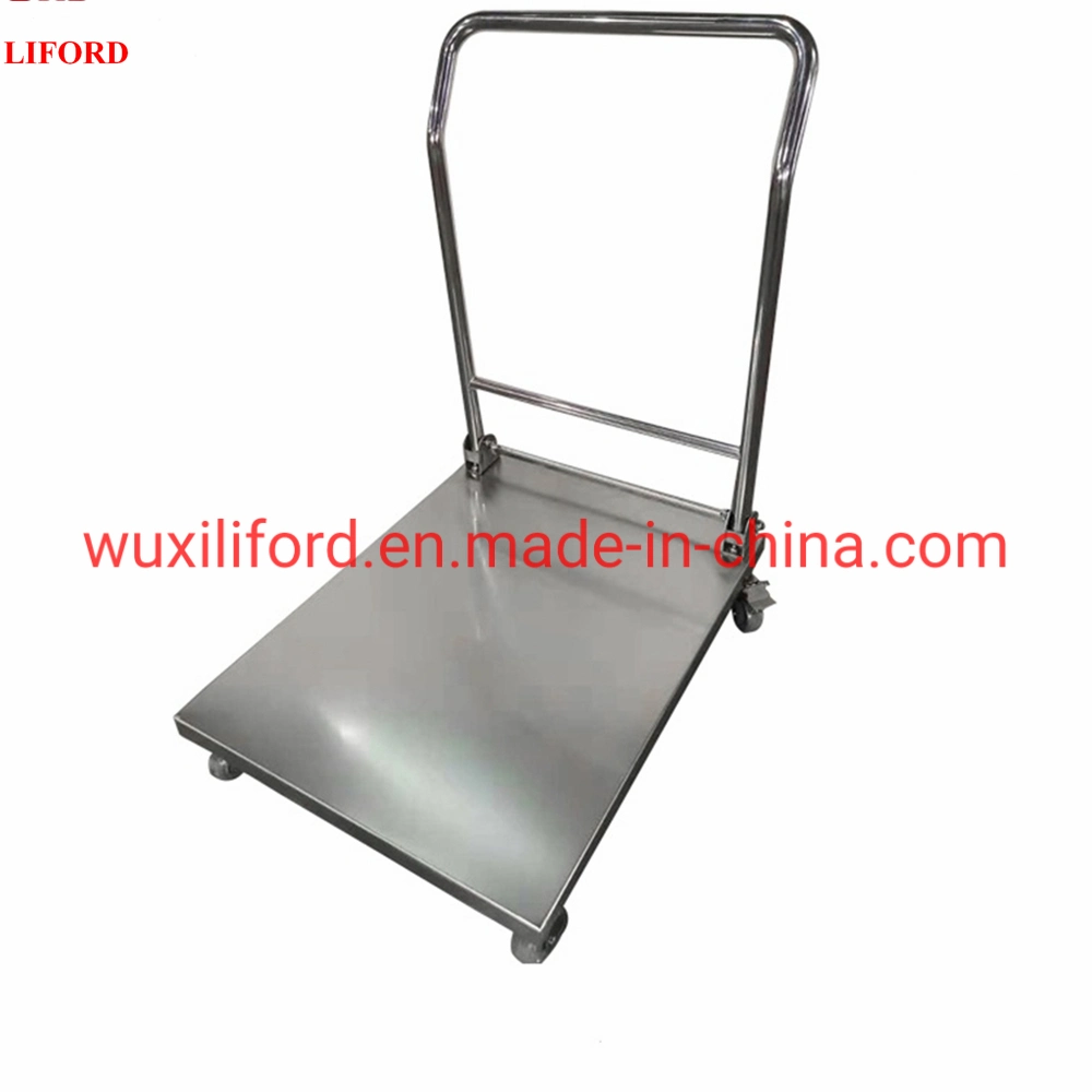 400kgs Conventional Stainless Platform Folding Hand Truck Carts for Warehouse