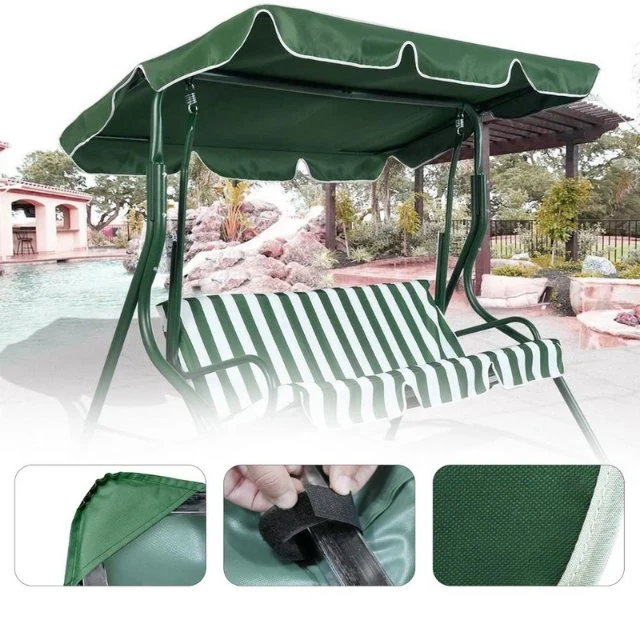 Seat Cushion Cover Fabric Freestanding Outside Shade Sail Swing Canopy Seat Top Cover Replacement Bl19255