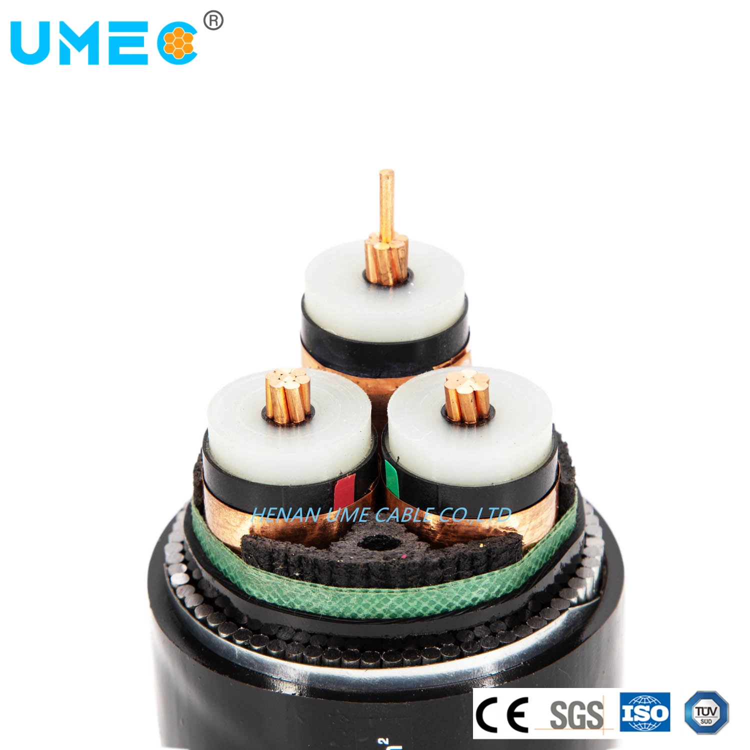 Mv 220kv 33kv-500kv Power Cable Oxygen-Free Copper Conductor Aluminum Conductor XLPE Insulated Armoured Nonarmoured 4 Core 25mm-150mm XLPE Power Cable