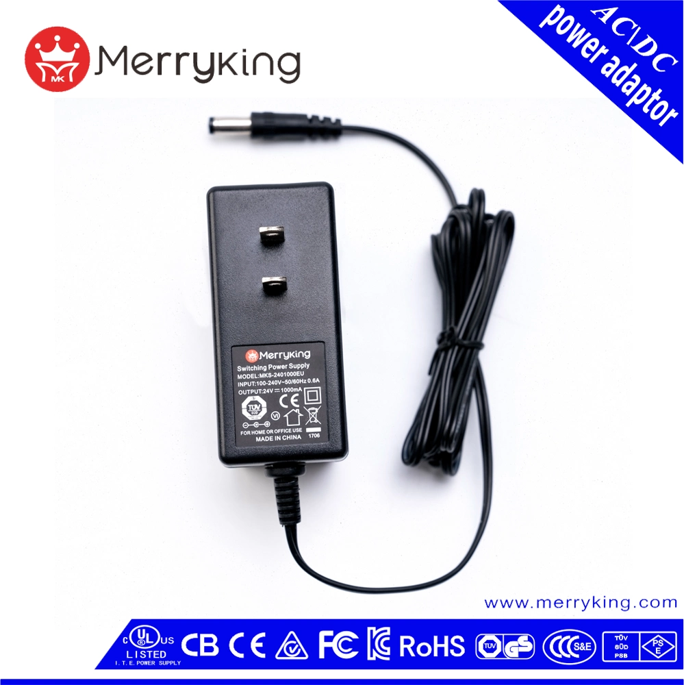 Factory Direct Wholesale 24V 1A Power Adapter for LED Light