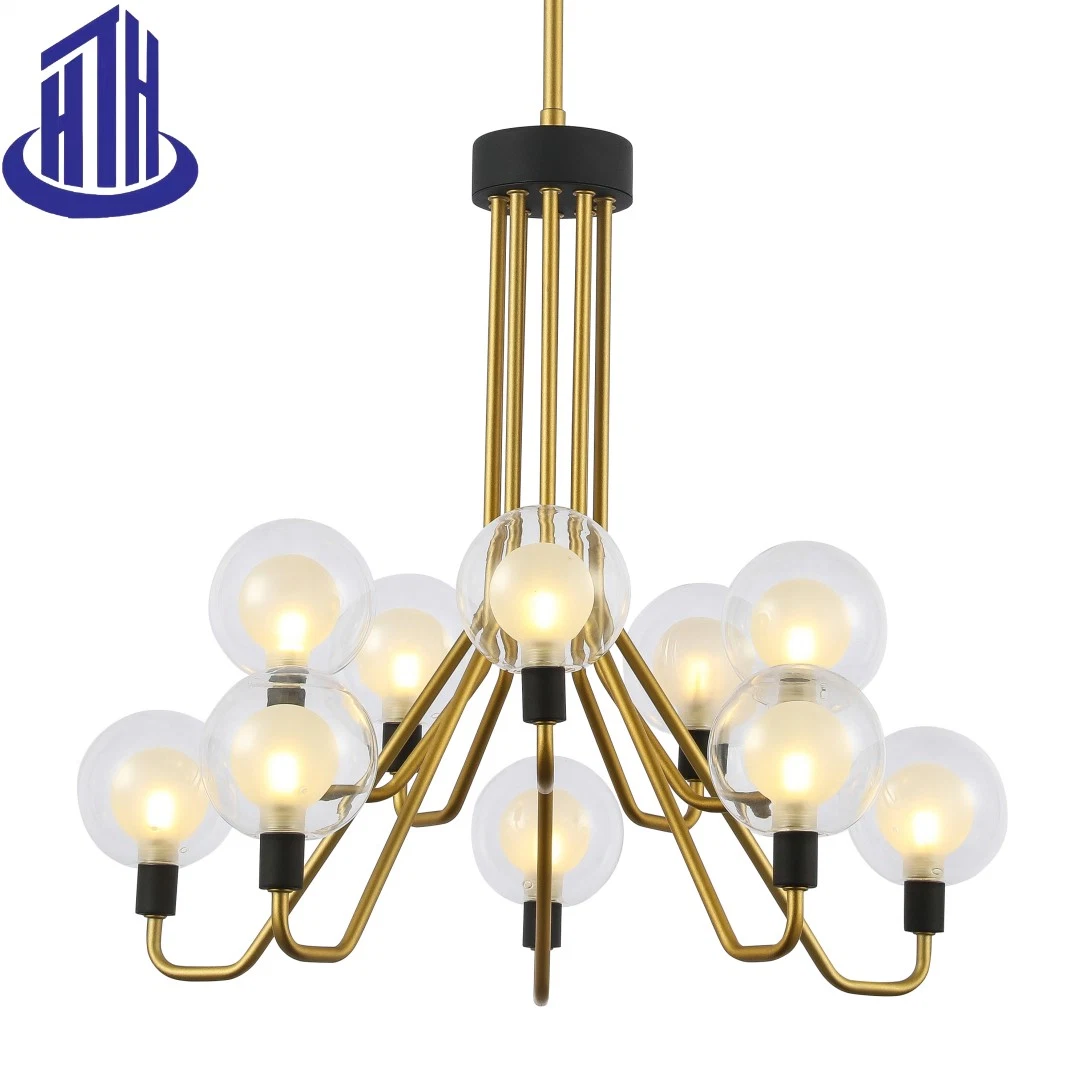 G9 Lighting Glass Copper Interior Ceiling Decorative Chandelier Pendant Lighting (6008)