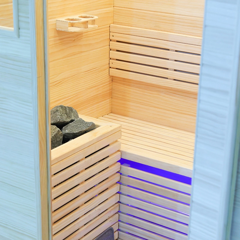 Wooden Steam Infrared Dry 2 Persons Family Sauna Room