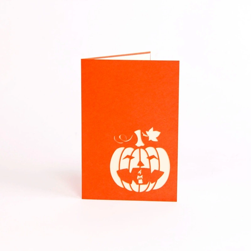 Vintage Halloween Day All Saints&prime; Day 3D Pop up Gift Cards Origami Kirigami Pumpkin Greeting Cards Postcards Paper