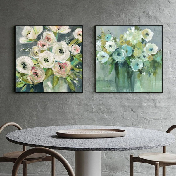 Factory Direct Custom High End Floral Handmade Framed Oil Painting Wall Art for Hotel Decor