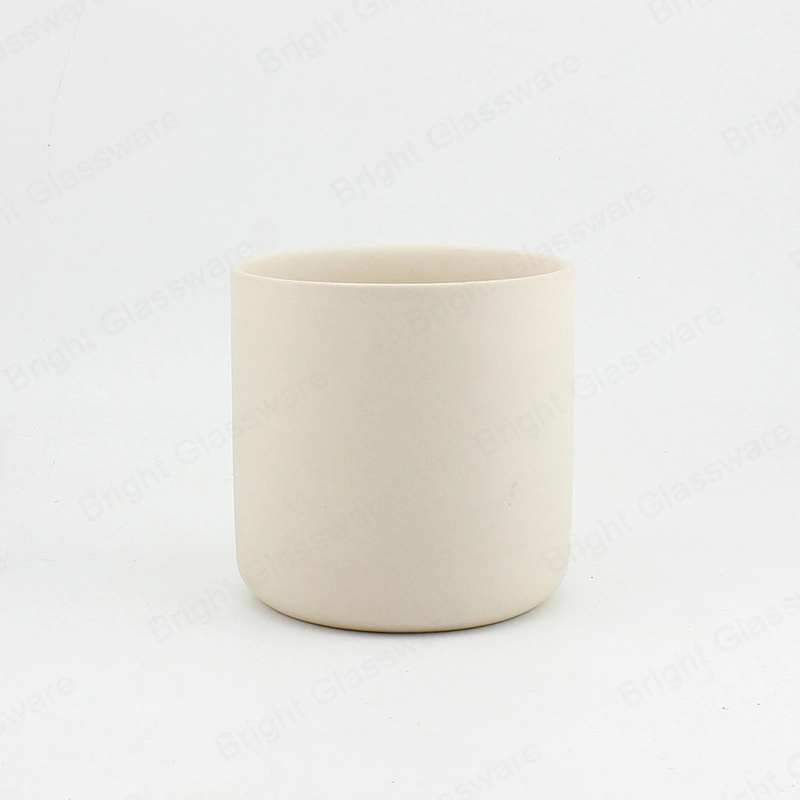 Luxury 350ml Ceramic Container White Marble Candle Holder Jar