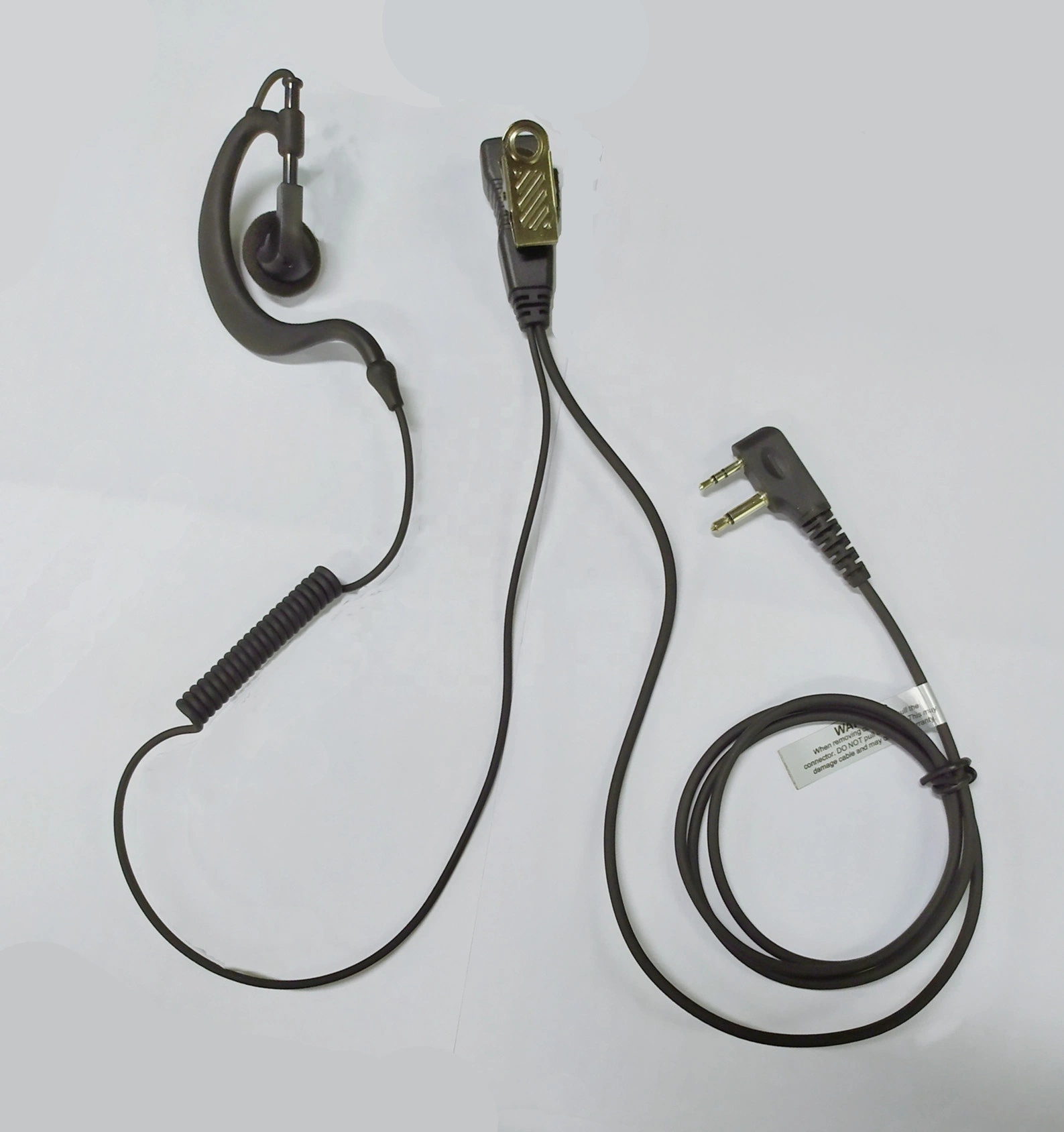 G Shape Earhook with Ptt Hand Free Two Way Radio Earphone