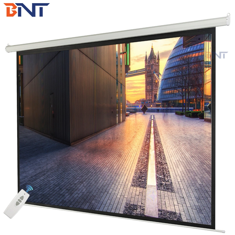 Bnt 100 Inch Projector Electric Screen with Super Quite Synchronous Motor