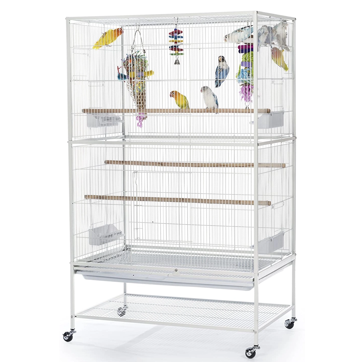 Chinese Wholesale/Suppliers Steel Wire Bird Breeding Cage with Skirt Wheels for Pet Bird Parrot Canary