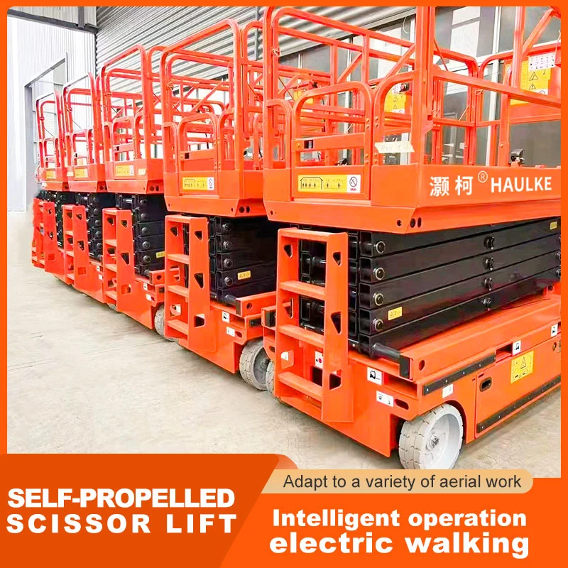 200kg Hydraulic Battery Power Self Propelled Scissor Lift Platform