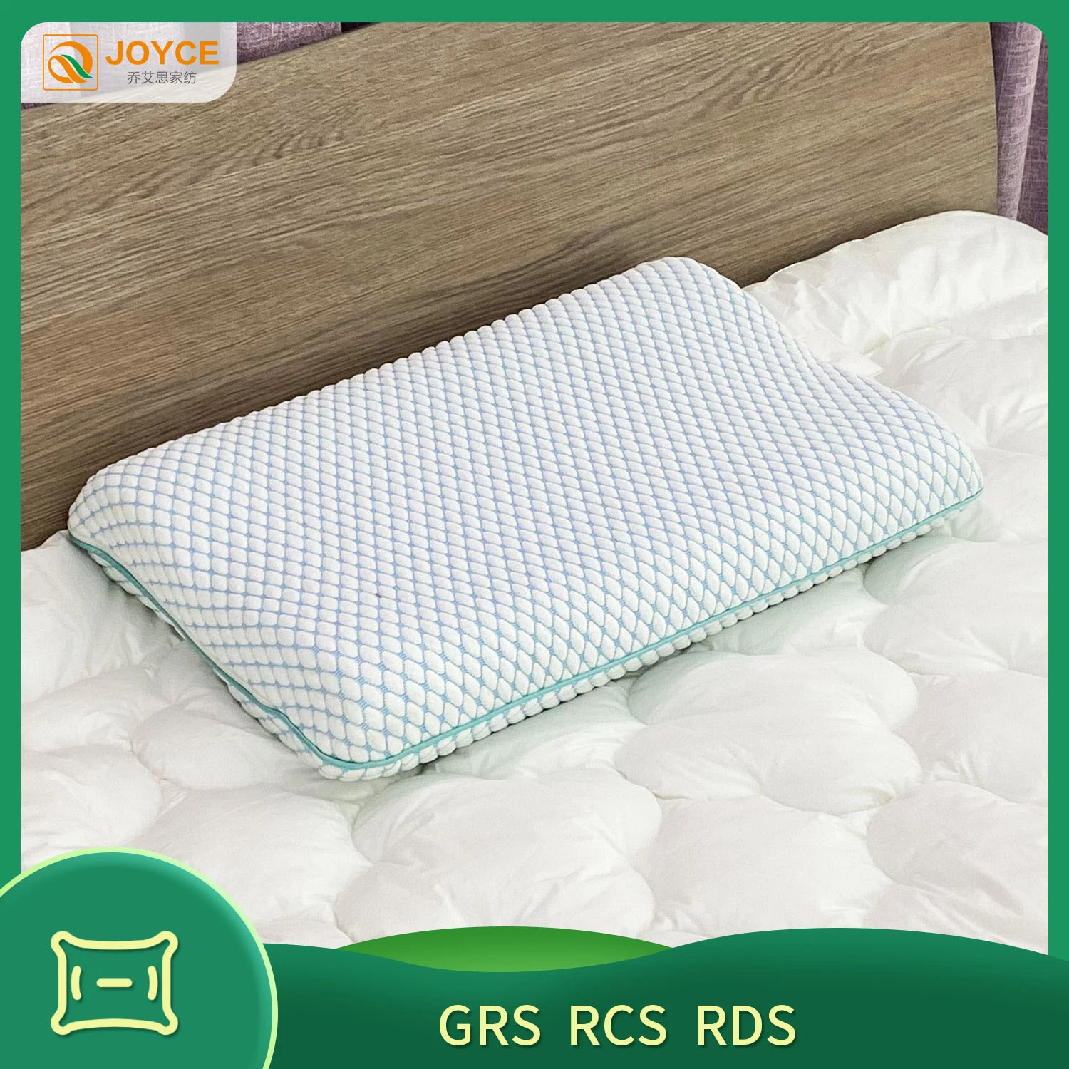 Polyester Cover Popular Cooling Gel Memory Foam Infused Pillow for Good Sleeping