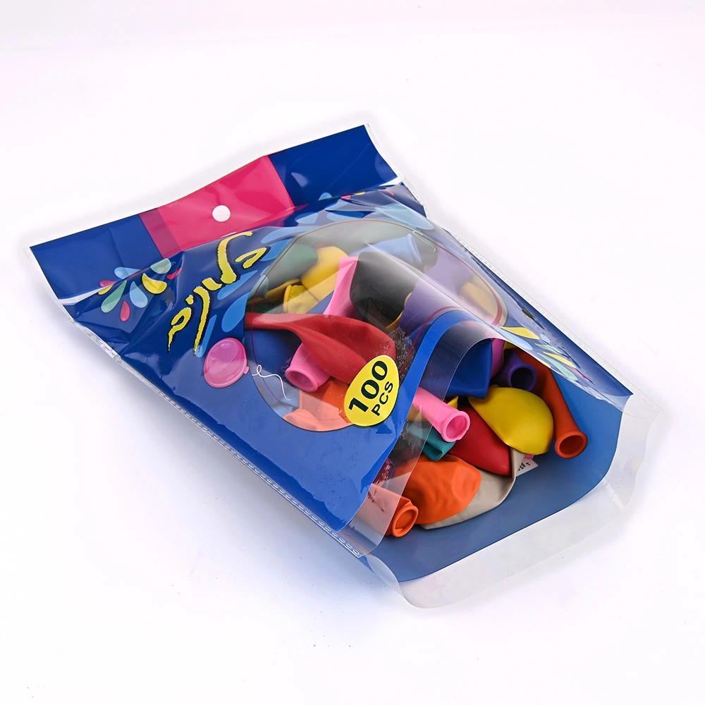 Custom Design Printed Plastic Balloon Packing Bag Self Sealing Resealable