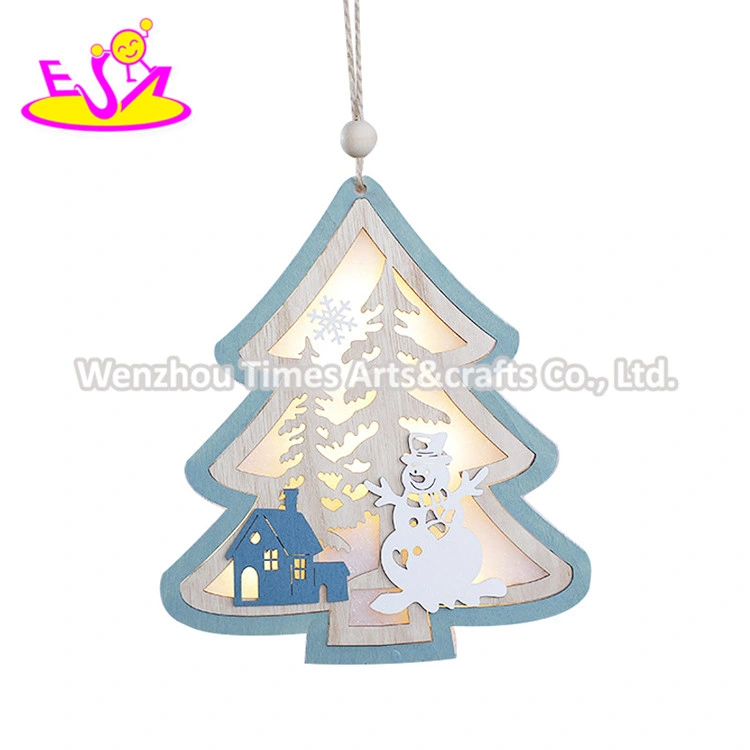 2020 High Quality LED Wooden Small Christmas Tree with Lightst W09d094