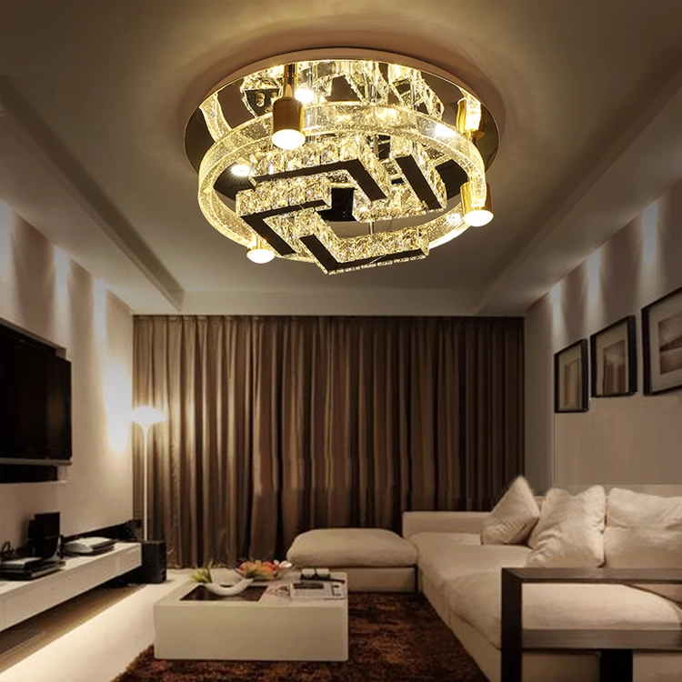 Tpstarlite Luxury Home Decoration Living Room Hang Lamp K9 Crystal Modern LED Crystal Chandelie