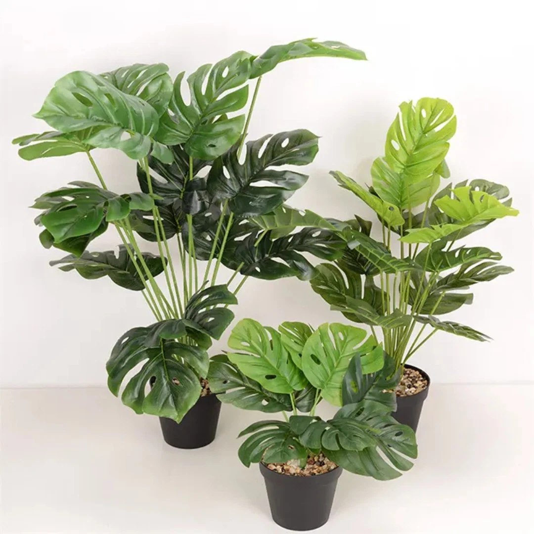 Custom Green Potted Plants Palm Tree Artificial Plants Trees for Home Decor