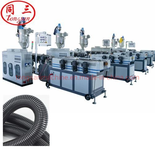 Single Wall Plastic PVC PE PP Nylon Flexible Corrugated Electrical Conduit Pipe Making Machine