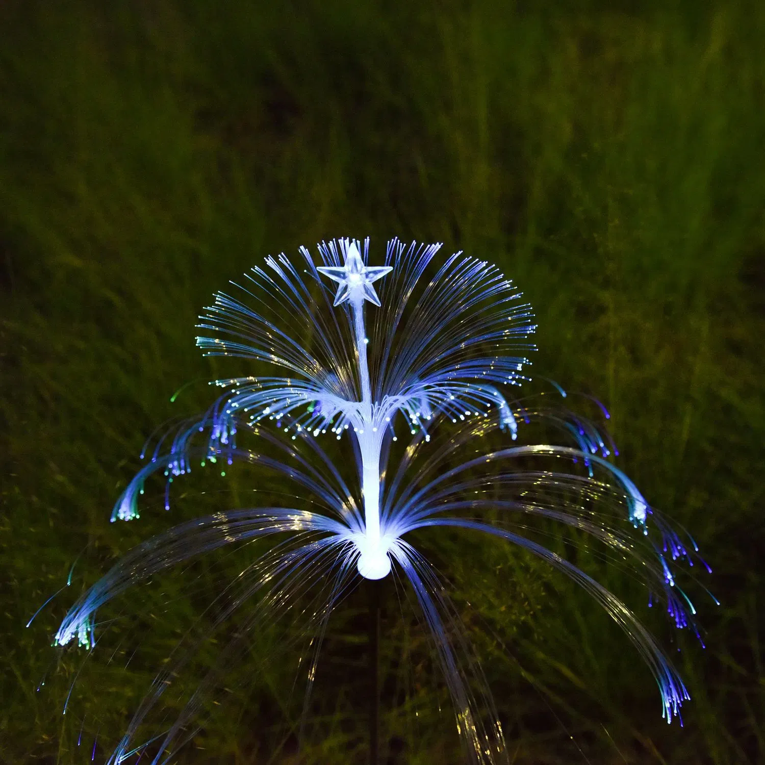 Solar Waterproof Fiber Optic Jellyfish LED Lights Plug-in Lawn Garden Decorative Lights