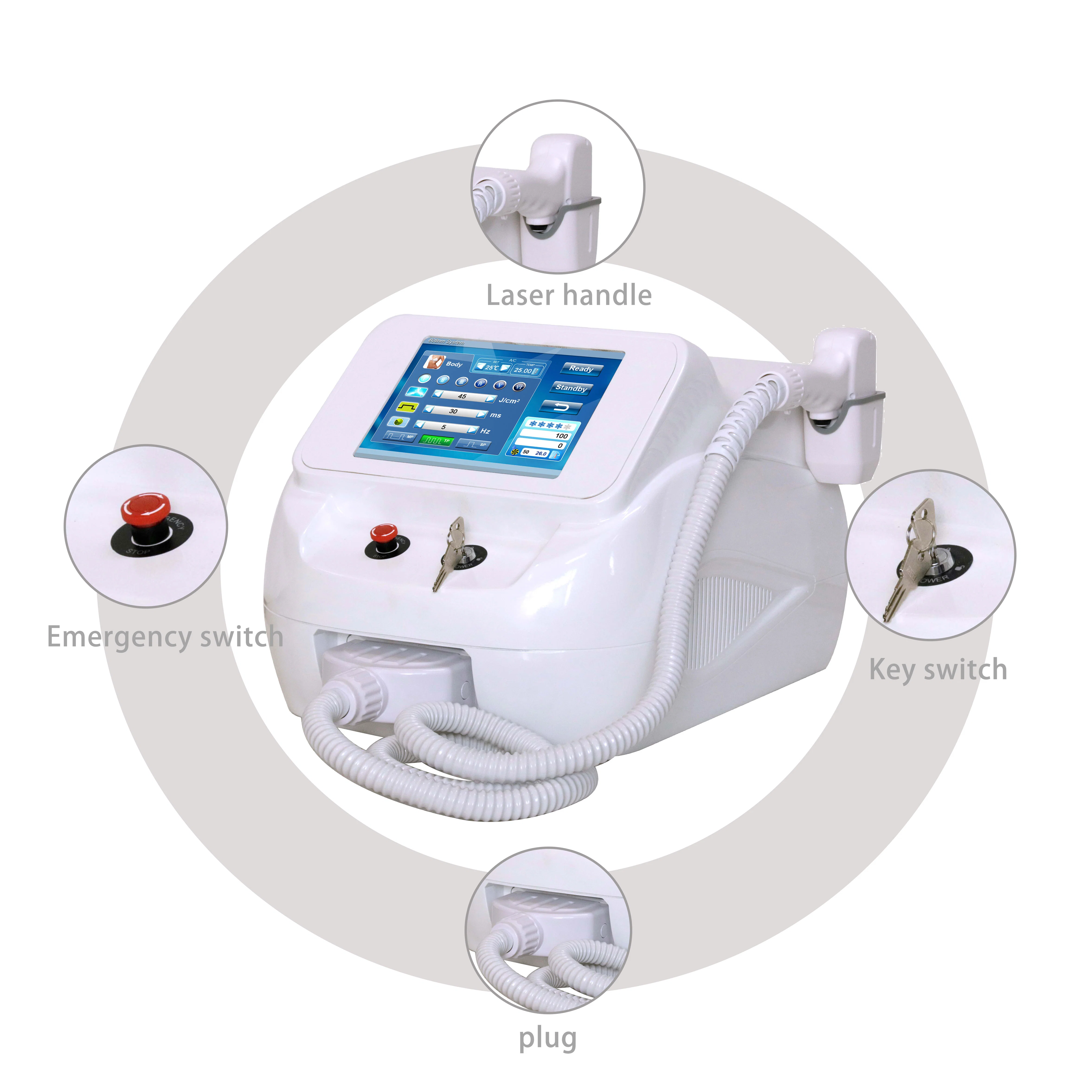 CE0197 ISO13485 Certification Home Use 808nm Diode Laser Hair Removal Beauty Device / 808 Laser Diodo