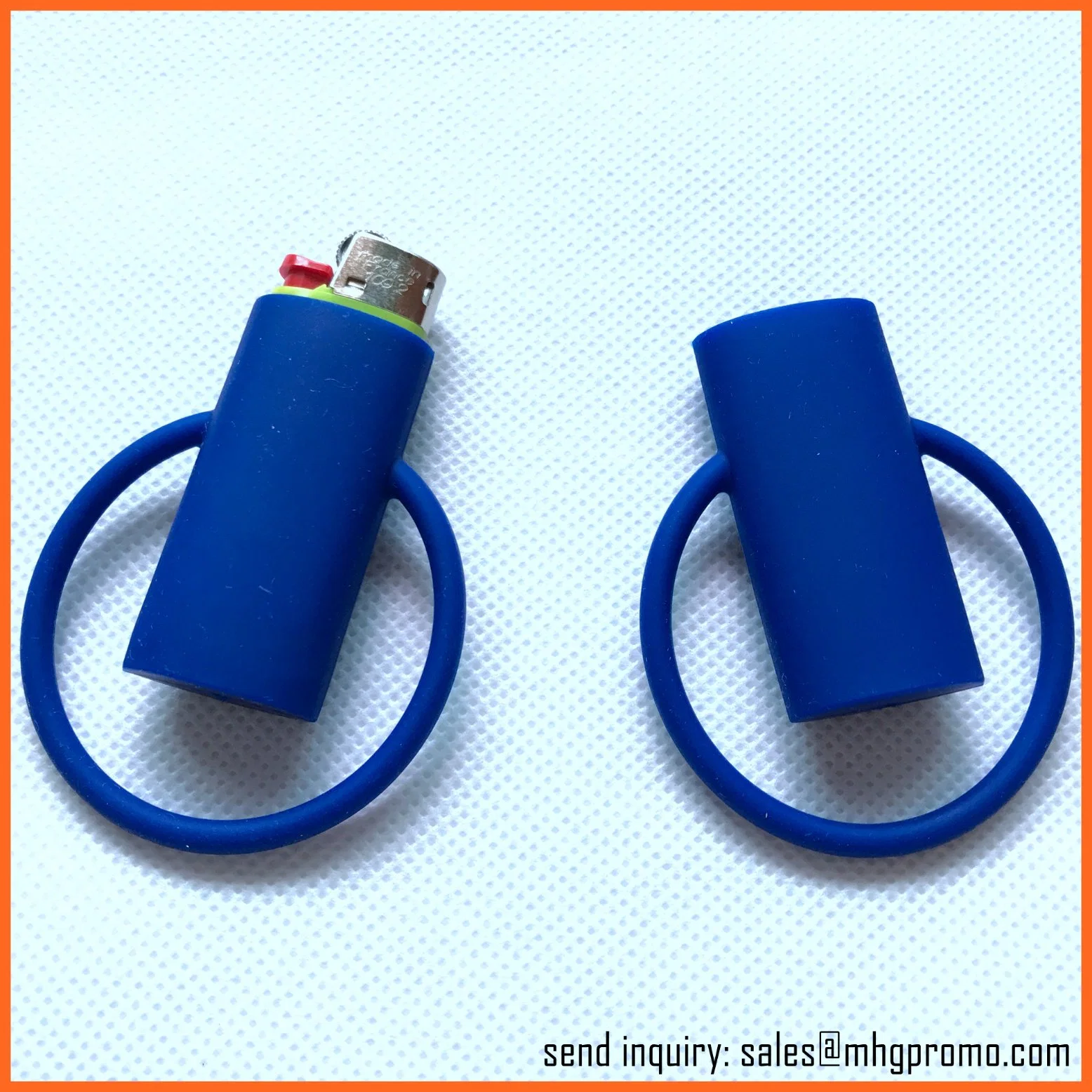 Silicone Lighter Case Sleeve with Ring