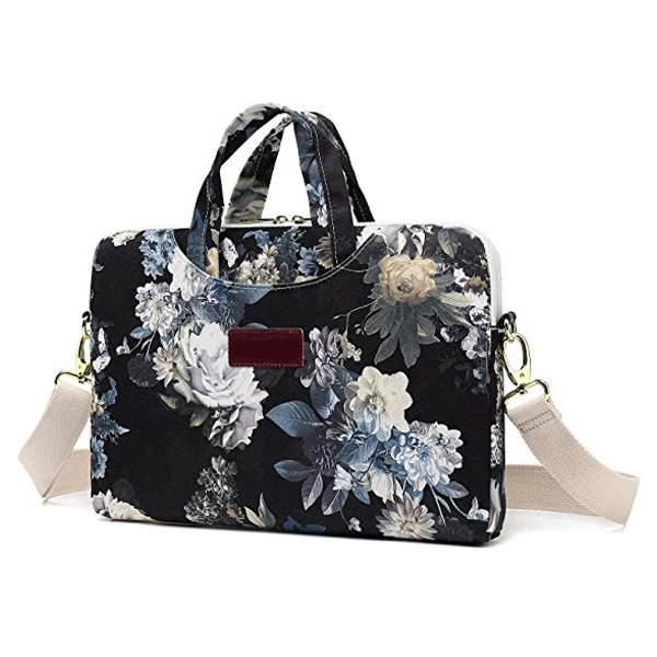 Newest Canvas Flowers Print Travel Laptop Bags