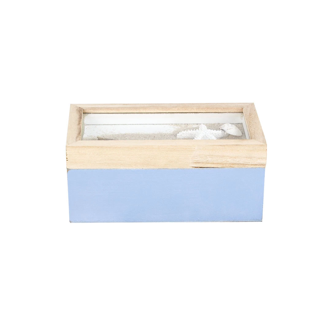 Modern Mediterranean Style Quicksand Decoration Tea Storage Box Table Crafts