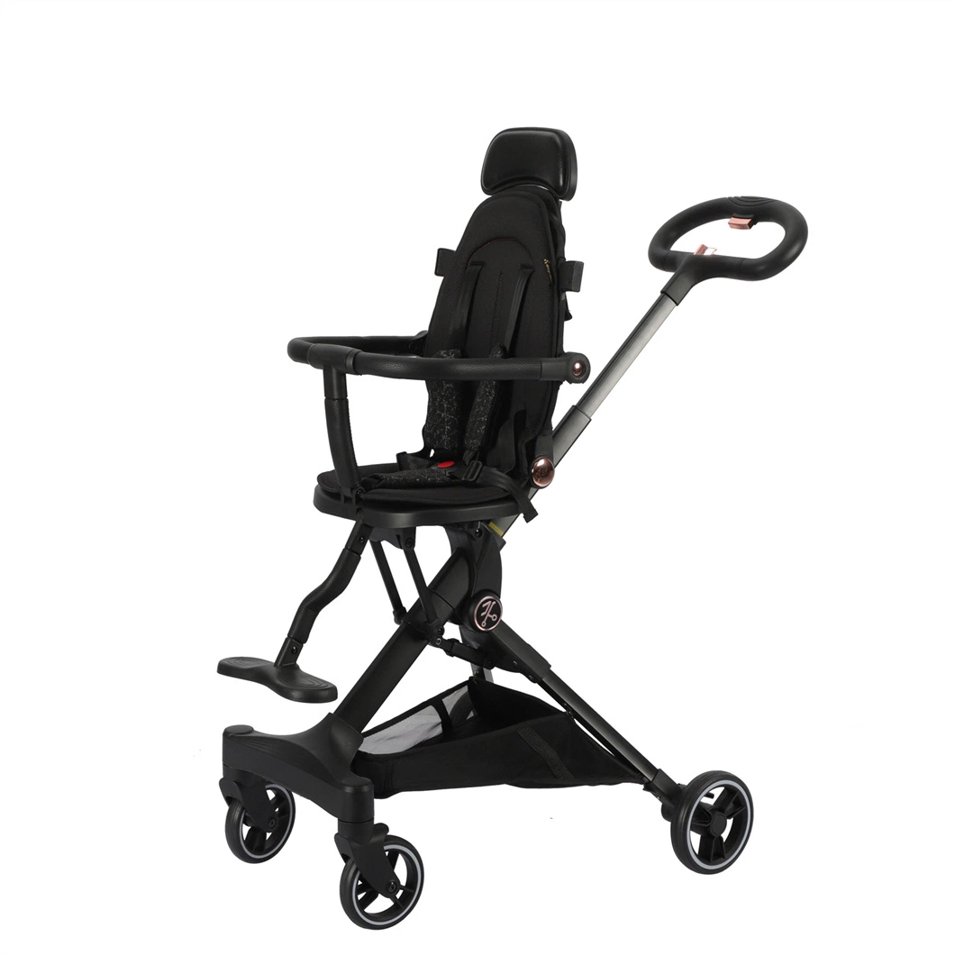 Portable Rotating Stroller Folding Adjustable Two-Way Toy Trolley