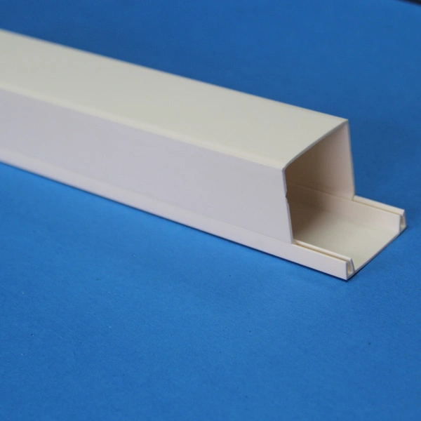 Full Size 10X10mm 15X10mm 16X25mm 40X25mm 50X25mm 75X50mm 80X50mm 100X100mm 150X100mm Hotsale Cheap Plastic Cable Duct PVC Trunking Electrical