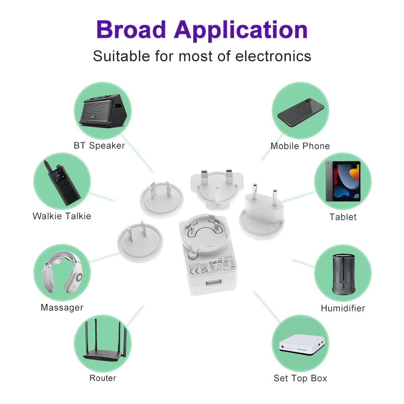 5W USB Power Adapter Kc Kcc PSE UL FCC GS CE Ukca SAA C-Tick RoHS AC Dapter Charger 5V Ushb Charger