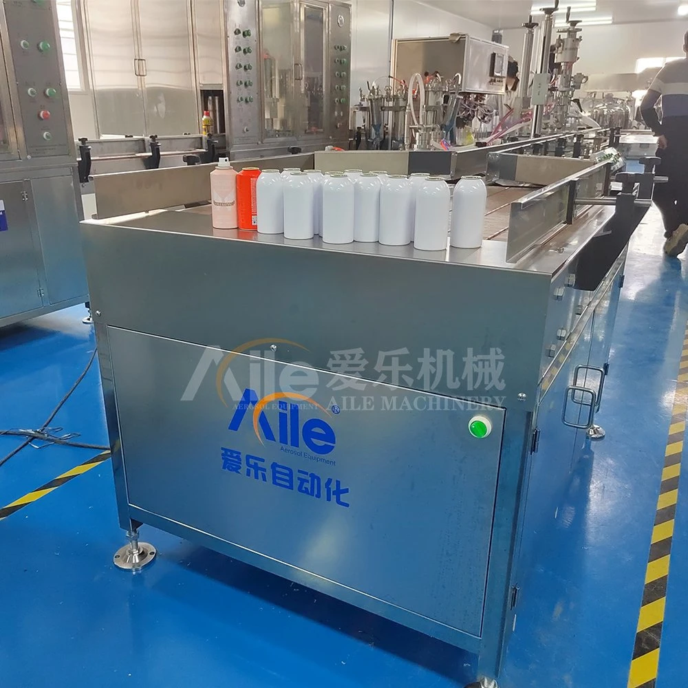 Manufacturing Plant Full Automatic Aerosol Filling Assembly Line