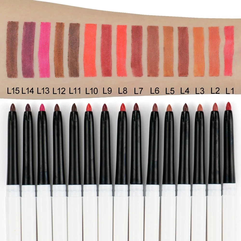 Beauty Supplier 15 Colors Lip Liner Pencil Waterproof Pigmented