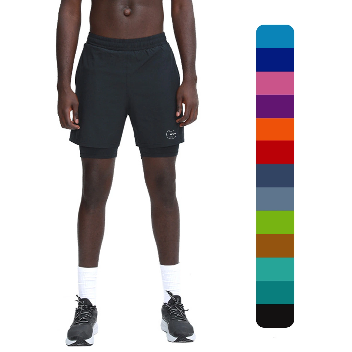 Calções de running leves para homem Wear para homem Athletic Shorts Custom cargo Calções entrançados de running para homem