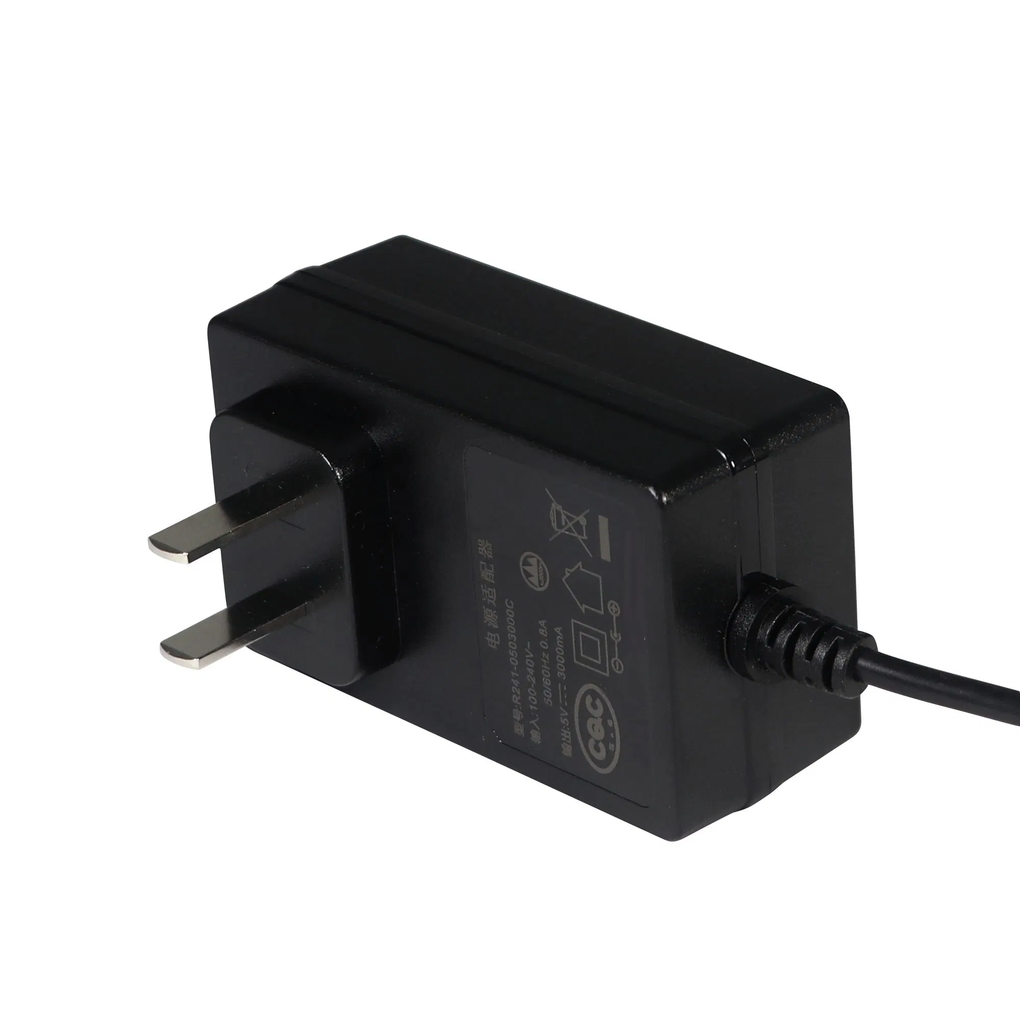 5V 3A 24V 0.625A 12V 1.25A 15V 1A South Korea/ Australia/ European/ United Kingdom/ AC Wall Plug Fixed Type Power Adapter with CE GS UL SAA Ukca Certification