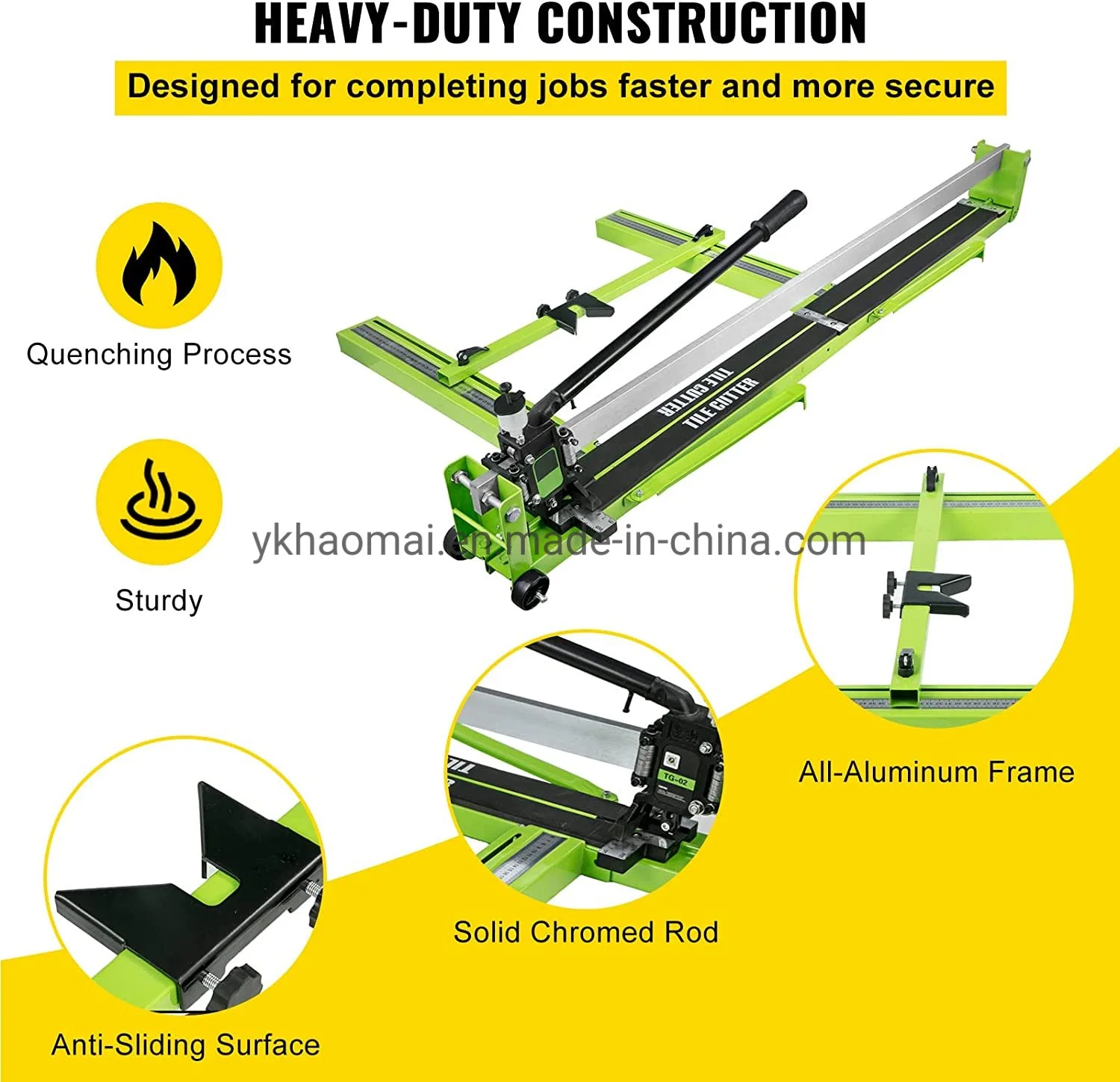 39 Inch 1000mm Manual Tile Cutter All-Steel Frame, Tile Cutting Machine W/Laser Guide and Bonus Spare Tile Cutter Hand Tool for Precision Cutting Porcelain Cera