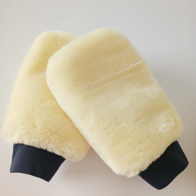 Best Luxurious Merino Lambs Wool Clean Mittens Genuine Synthetic Lambswool Car Cleaning Wash Polishing Mitt