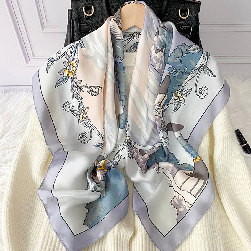 Pañuelo de seda de impresión personalizada para Office Lady