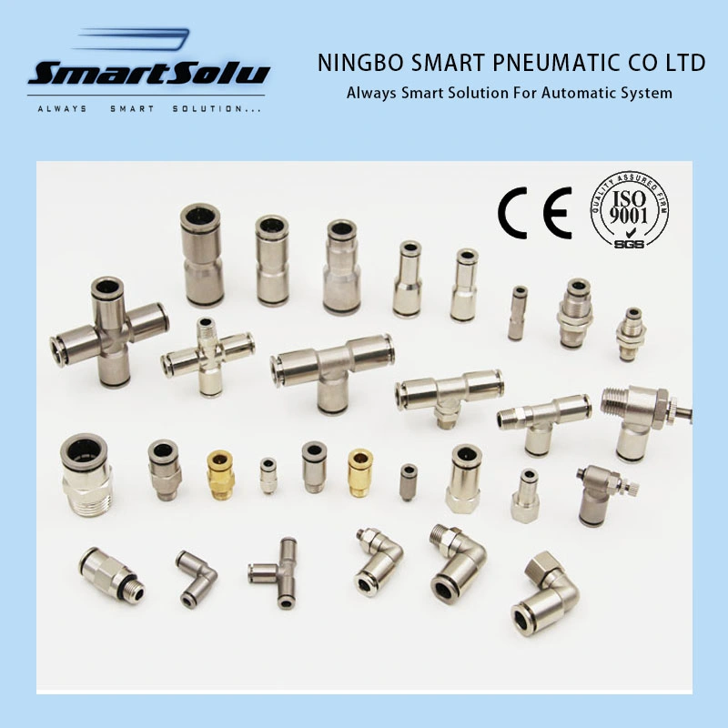 Mpcf Nickle Plated Brass Female Straight Quick Push in Pneumatic Fitting