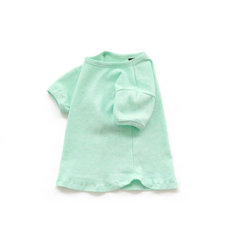 Camiseta Aqua Color 100% algodón para niños Camiseta con diseño de gofre para niños