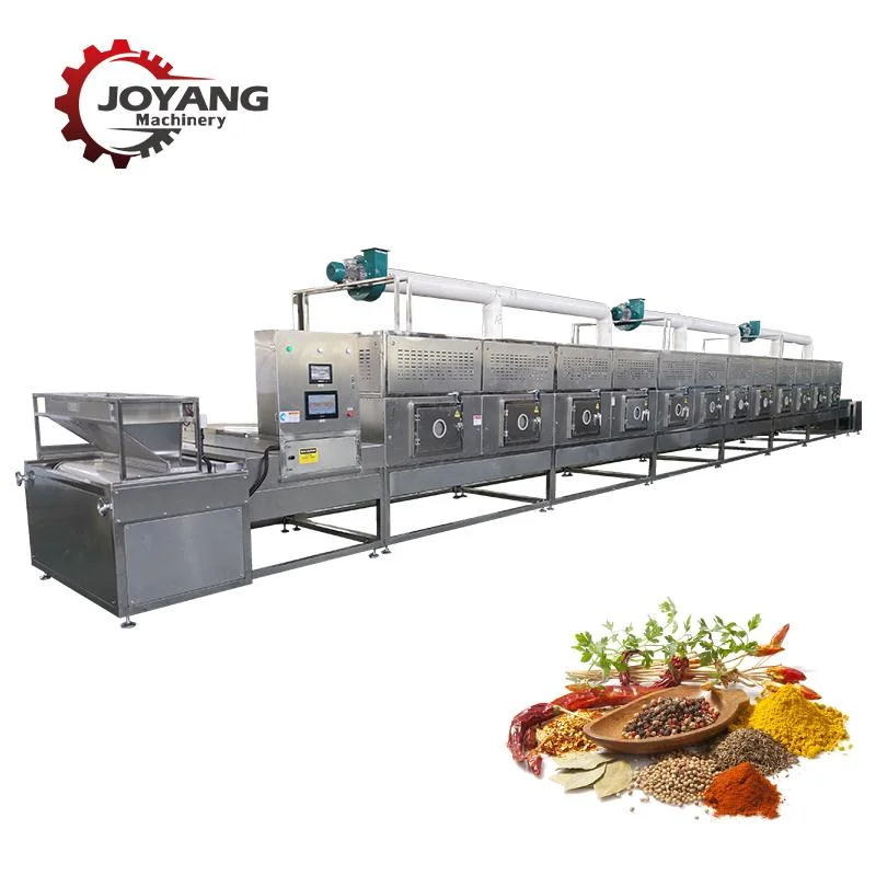 Spices Condiment Industrial Microwave Sterilization Equipment with PLC Control