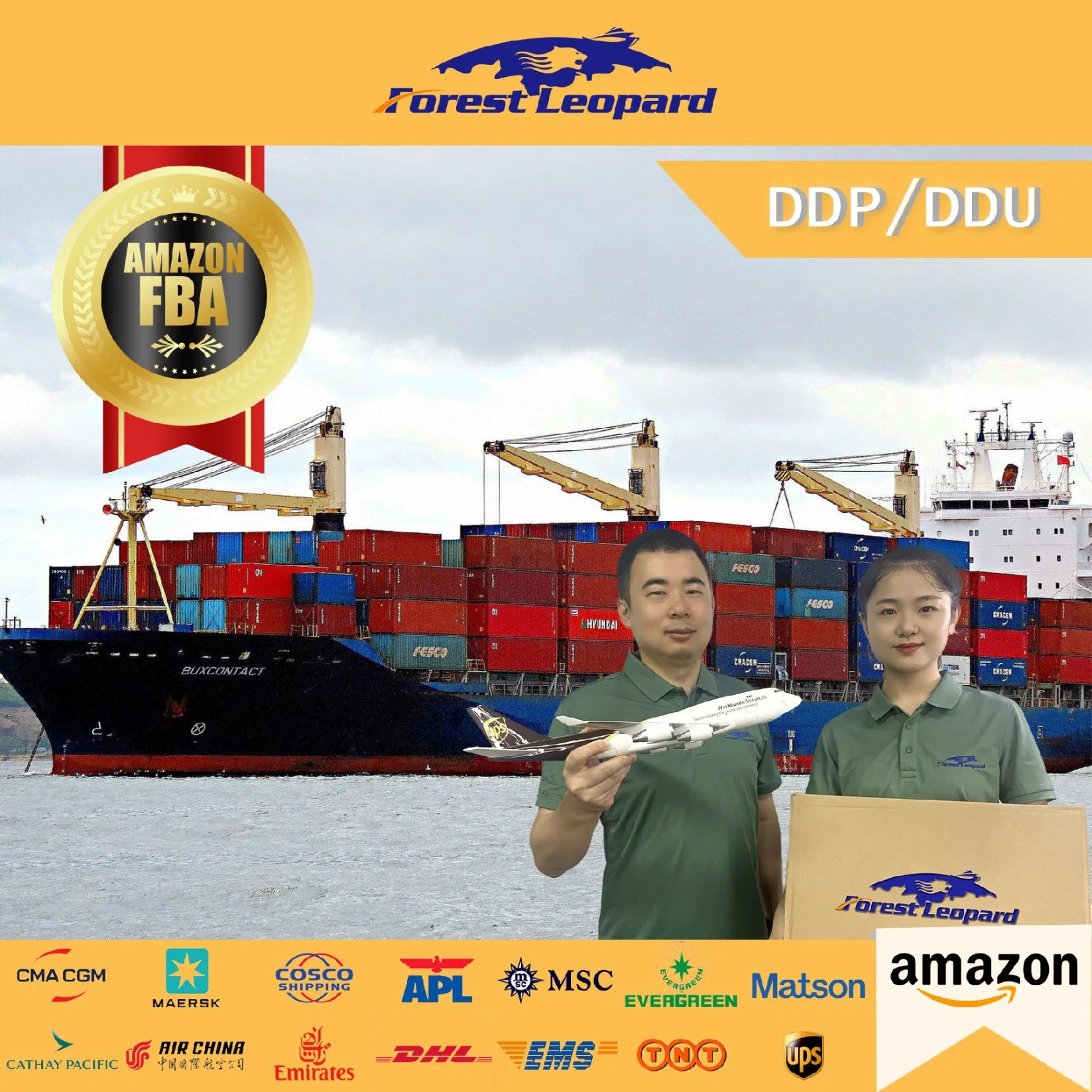 Fba Sea Freight Forwarder Shipping Cost China to UK/France/Germany/Poland/Europe DDP Service