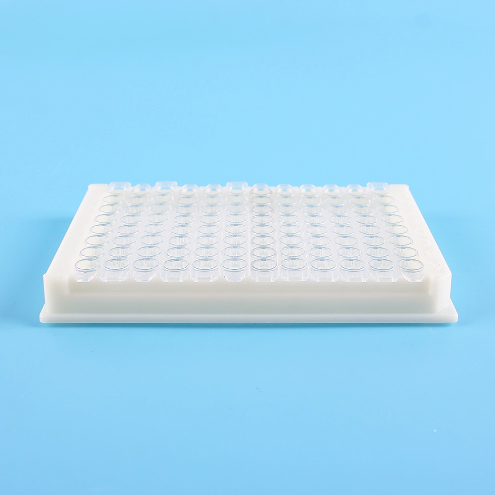 ABS Frame 8-Strip Plastic Polystyrene Sterile Sterilized Flat Bottom Elisa Microtiter Plate